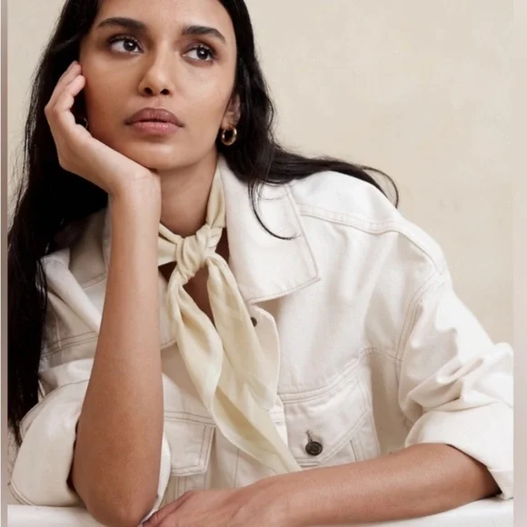 Banana Republic summer stripe cotton bandana 25” square & NWT - Picture 2 of 4